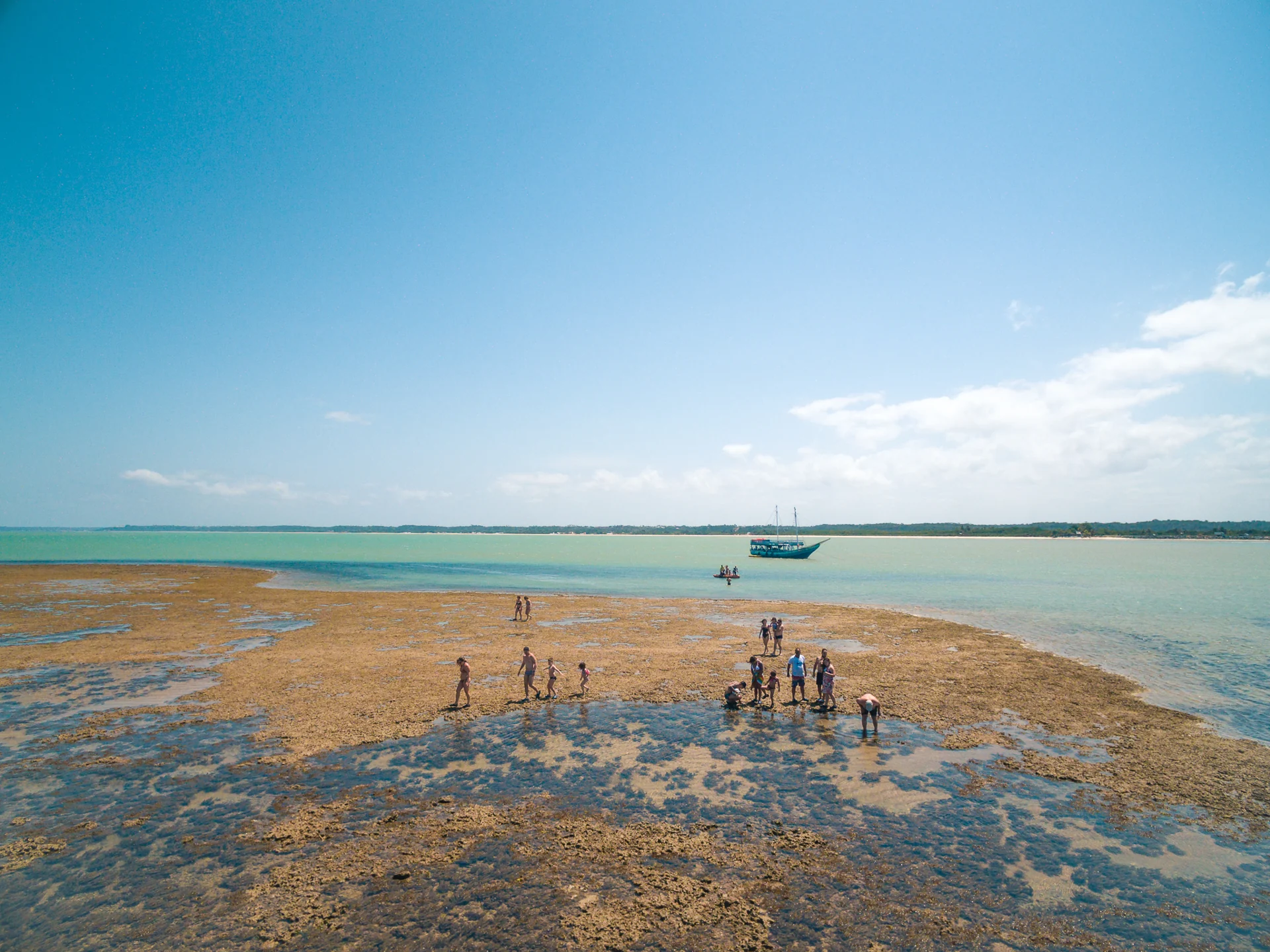 Vista aérea de Ponta Grande durante um passeio anterior